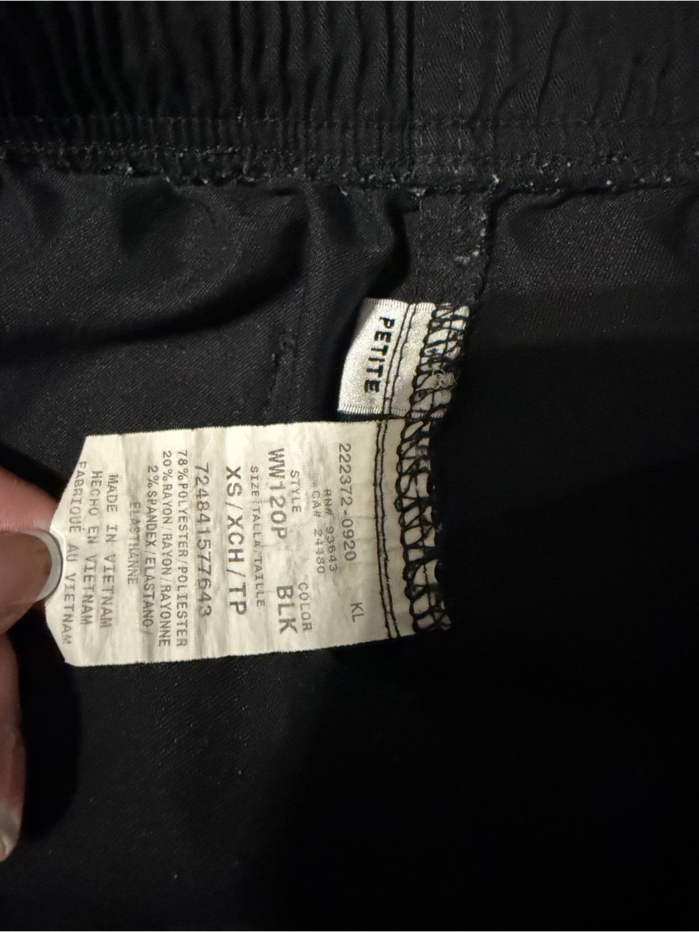 Cherokee Black Drawstring Scrub Pants - Picture 2 of 2